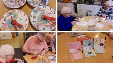 Arts and crafts at Dukinfield care home
